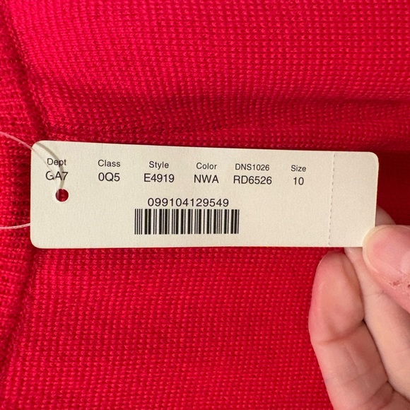 NWT Jcrew merino wool red sweater pants size 10 - Picture 3 of 8